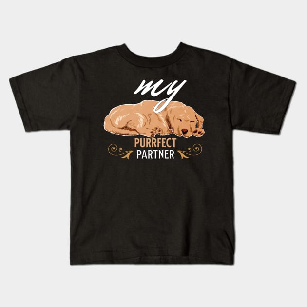 My Purrfect Partner Kids T-Shirt by NICHE&NICHE